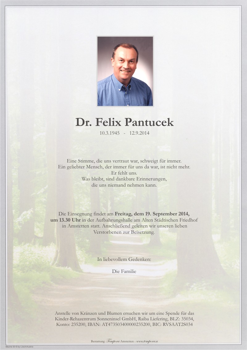 Parte Dr. Felix Pantucek