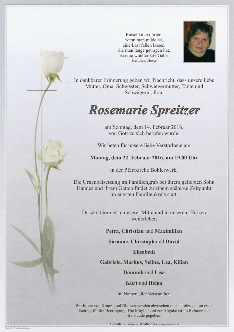 Parte Rosemarie Spreitzer
