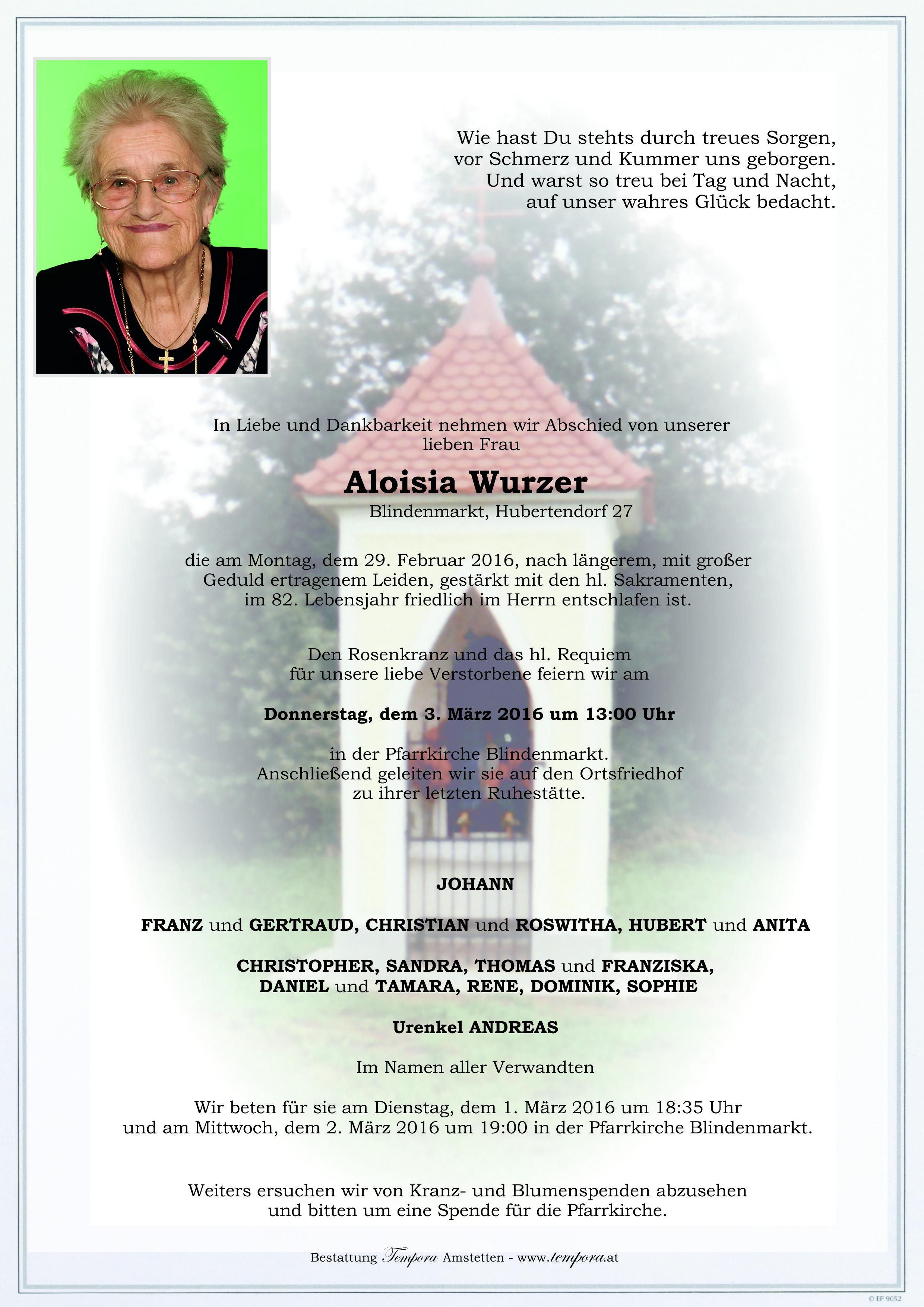 Parte Aloisia Wurzer