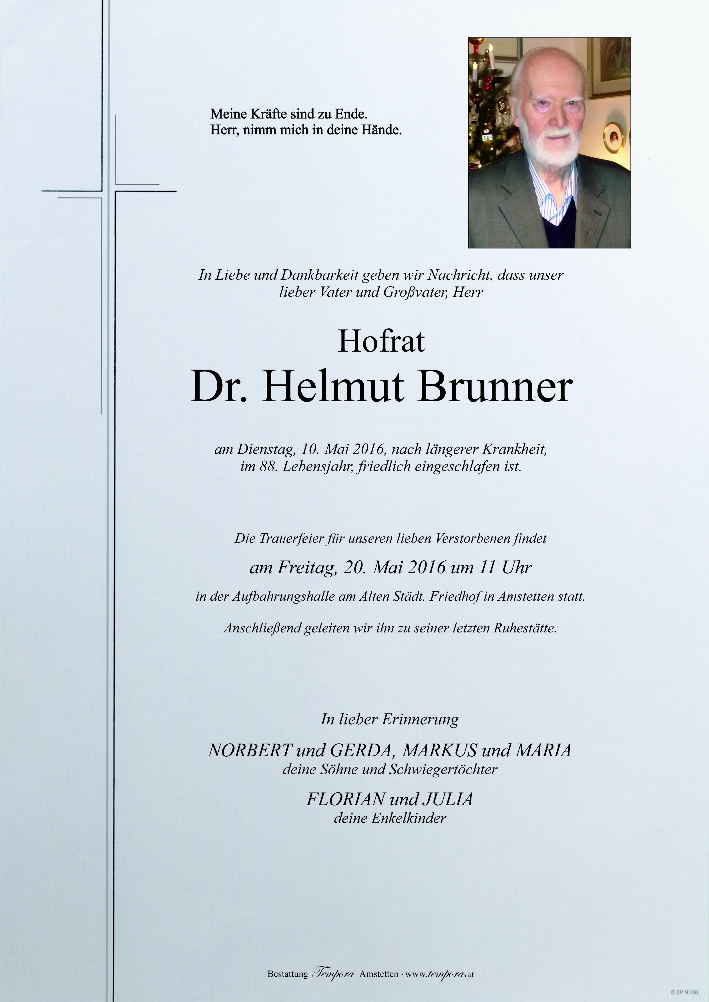 Parte Hofrat Dr. Helmut Brunner