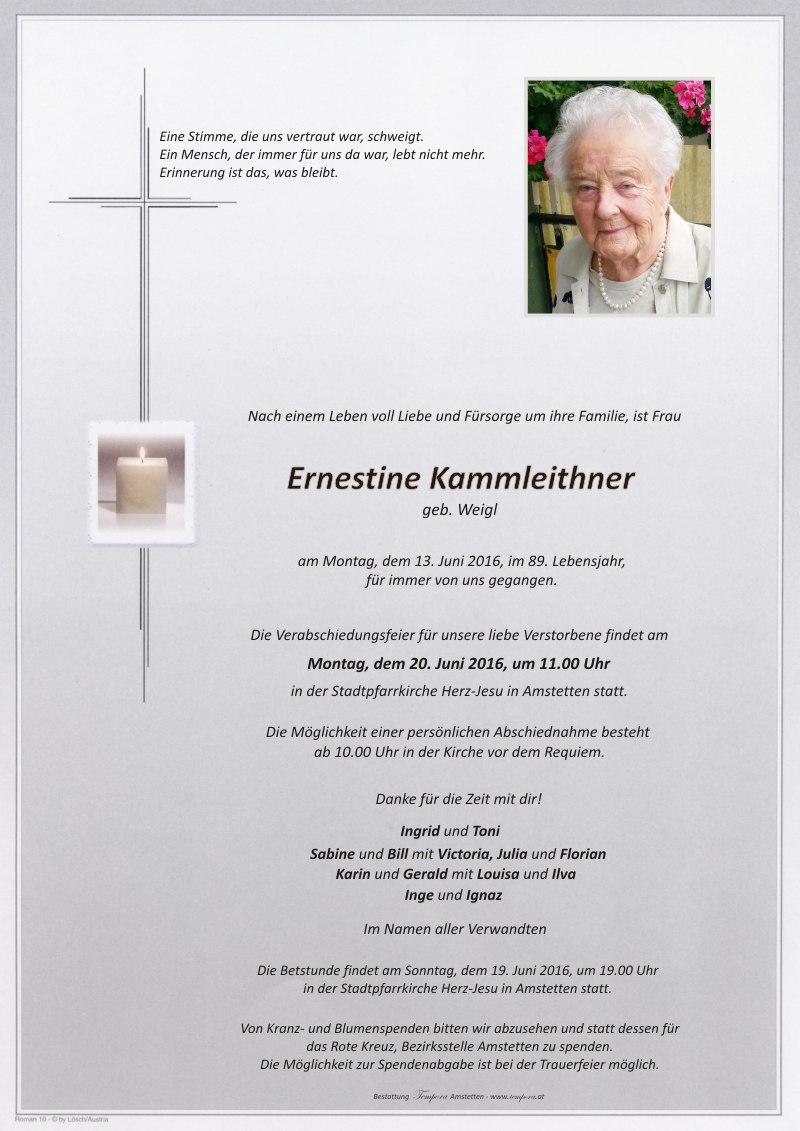 Parte Ernestine Kammleithner