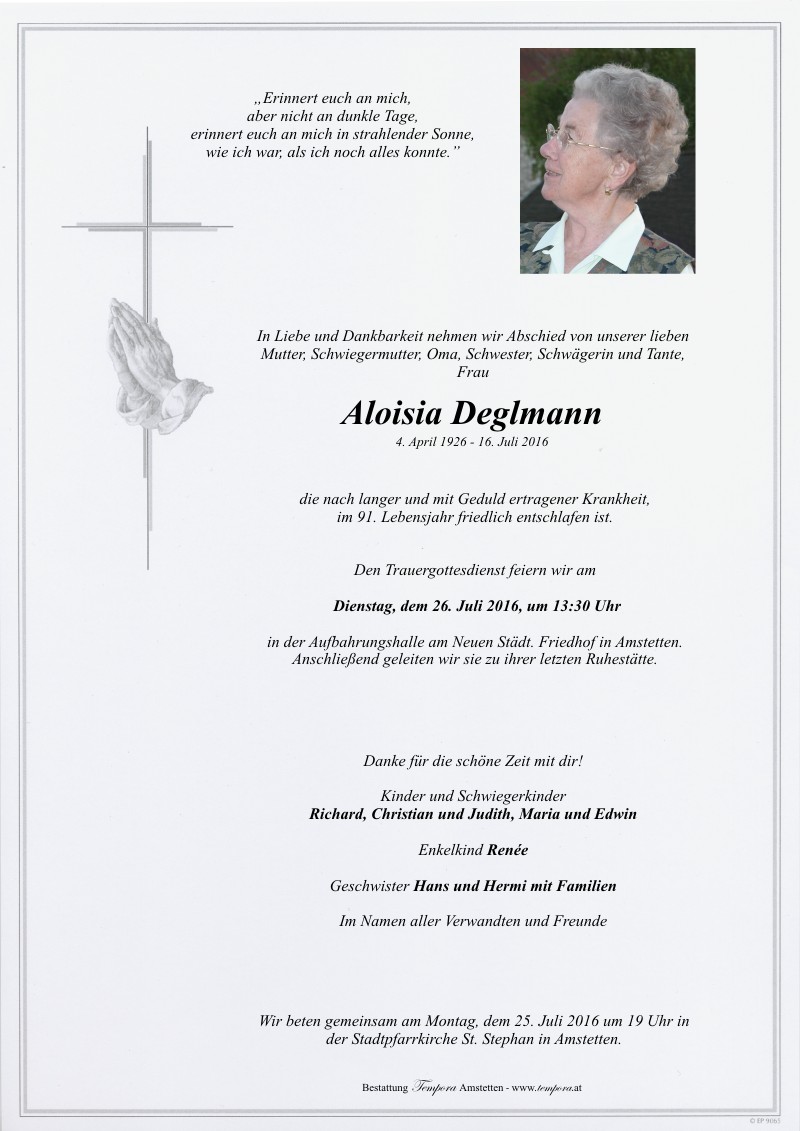 Parte Aloisia Deglmann
