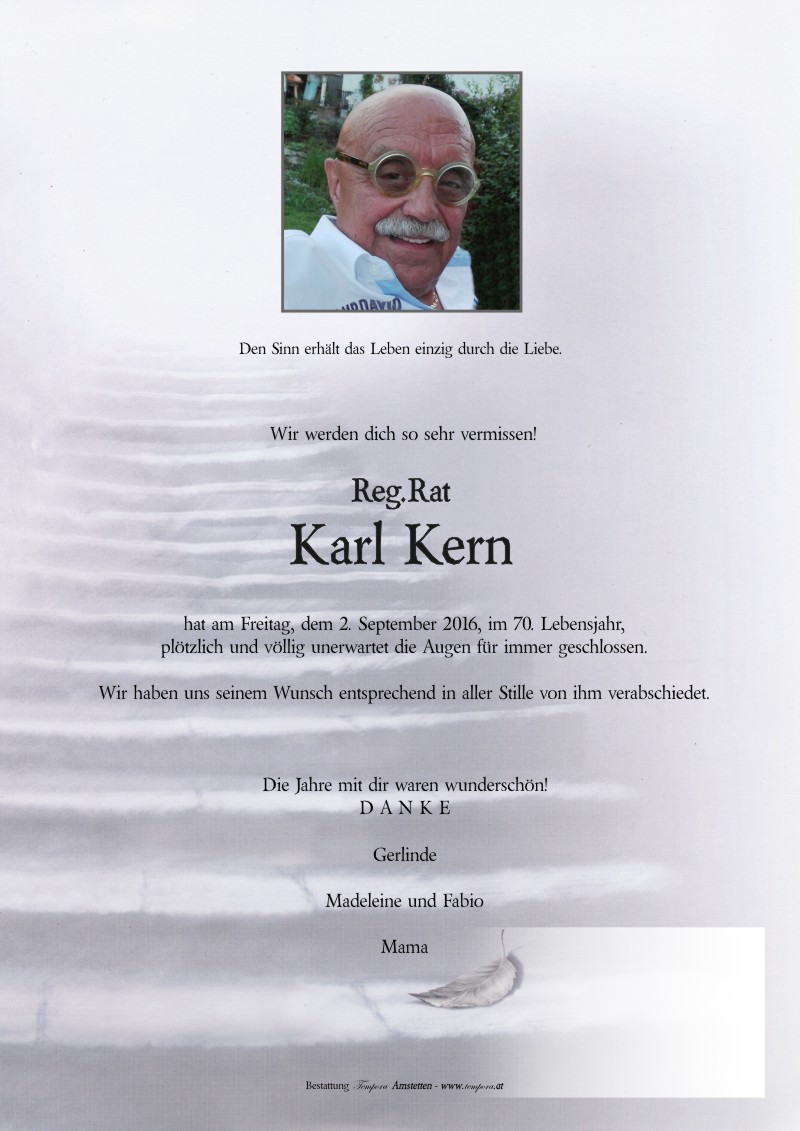 Parte Reg. Rat. Karl Kern
