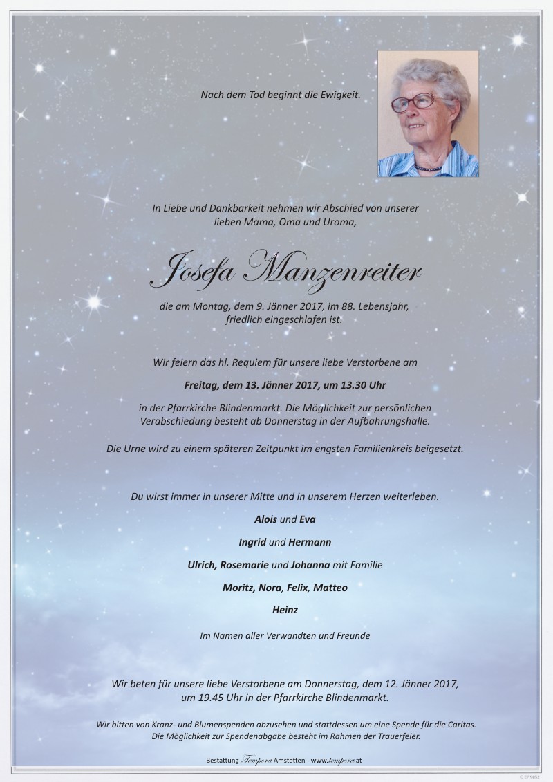 Parte Josefa Manzenreiter