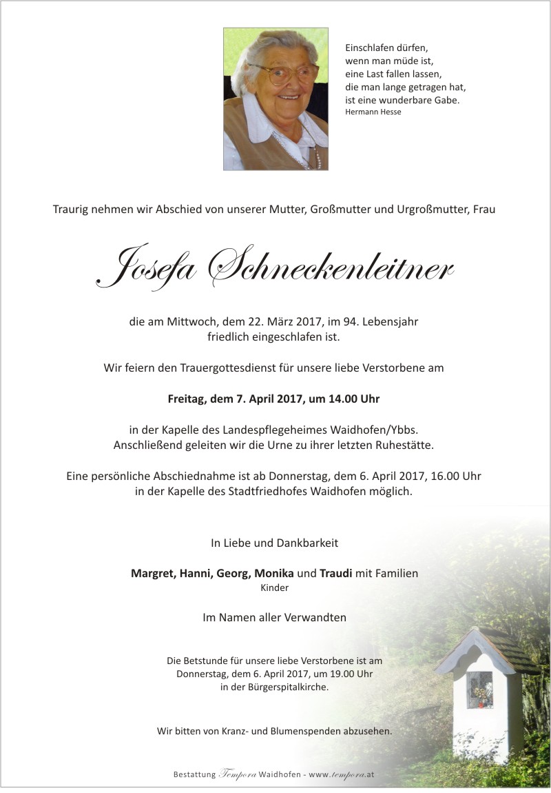 Parte Josefa Schneckenleitner