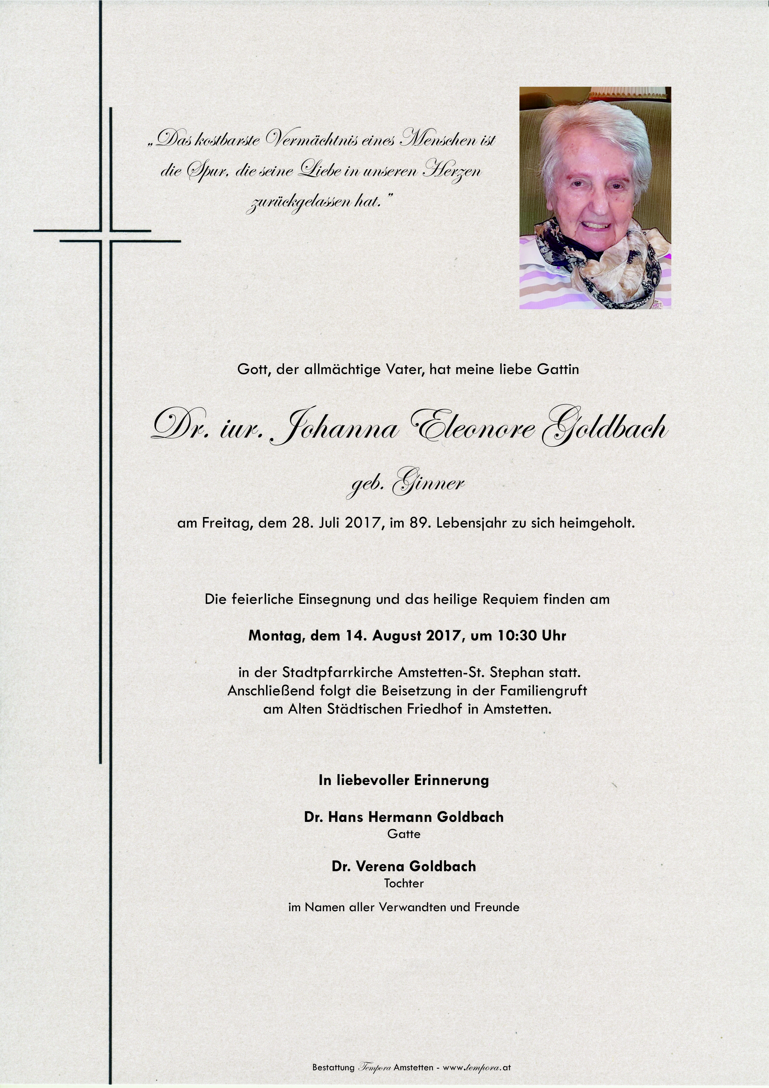 Parte Dr. Johanna Goldbach