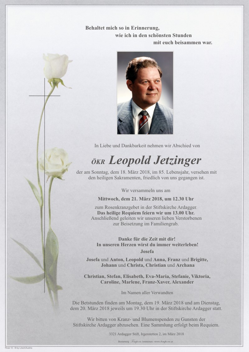 Parte ÖKR Leopold Jetzinger