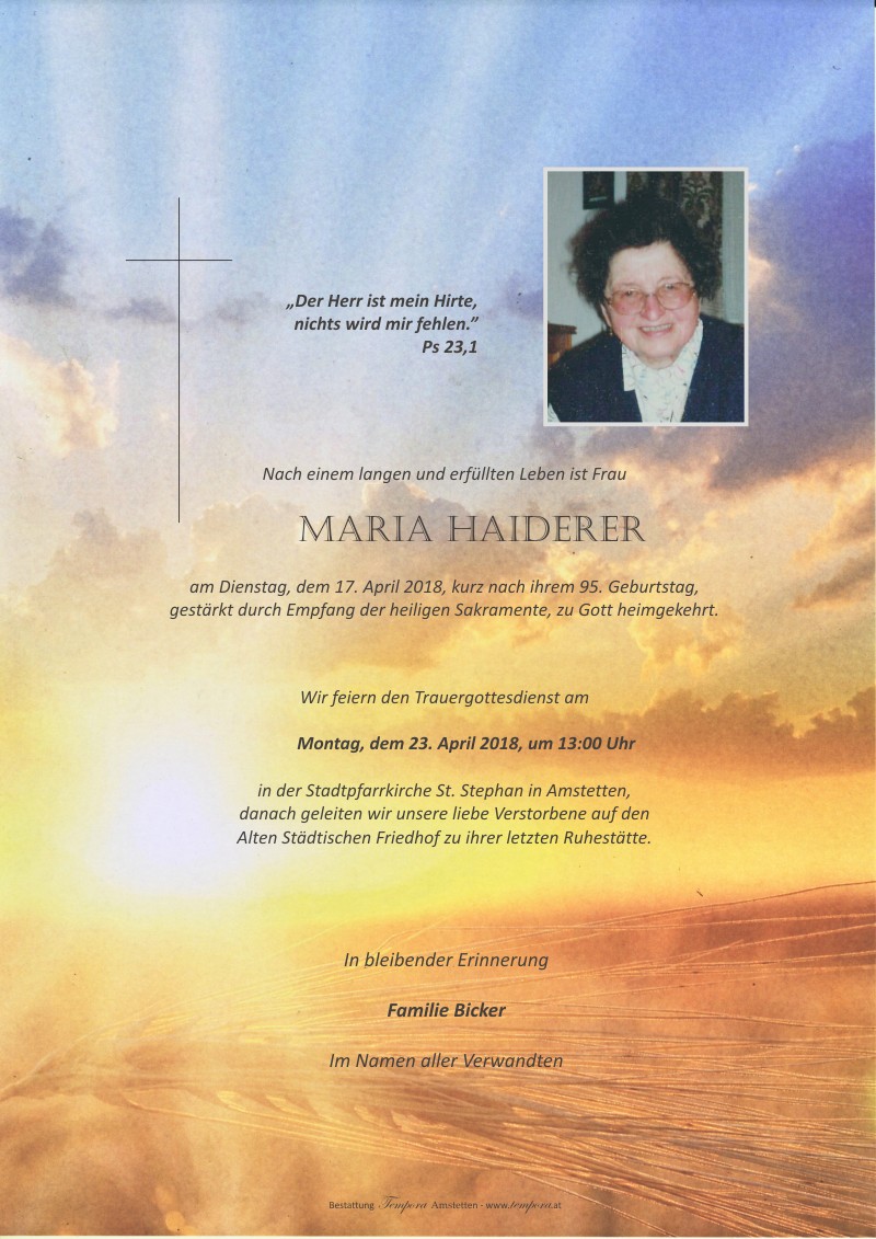 Parte Maria Haiderer
