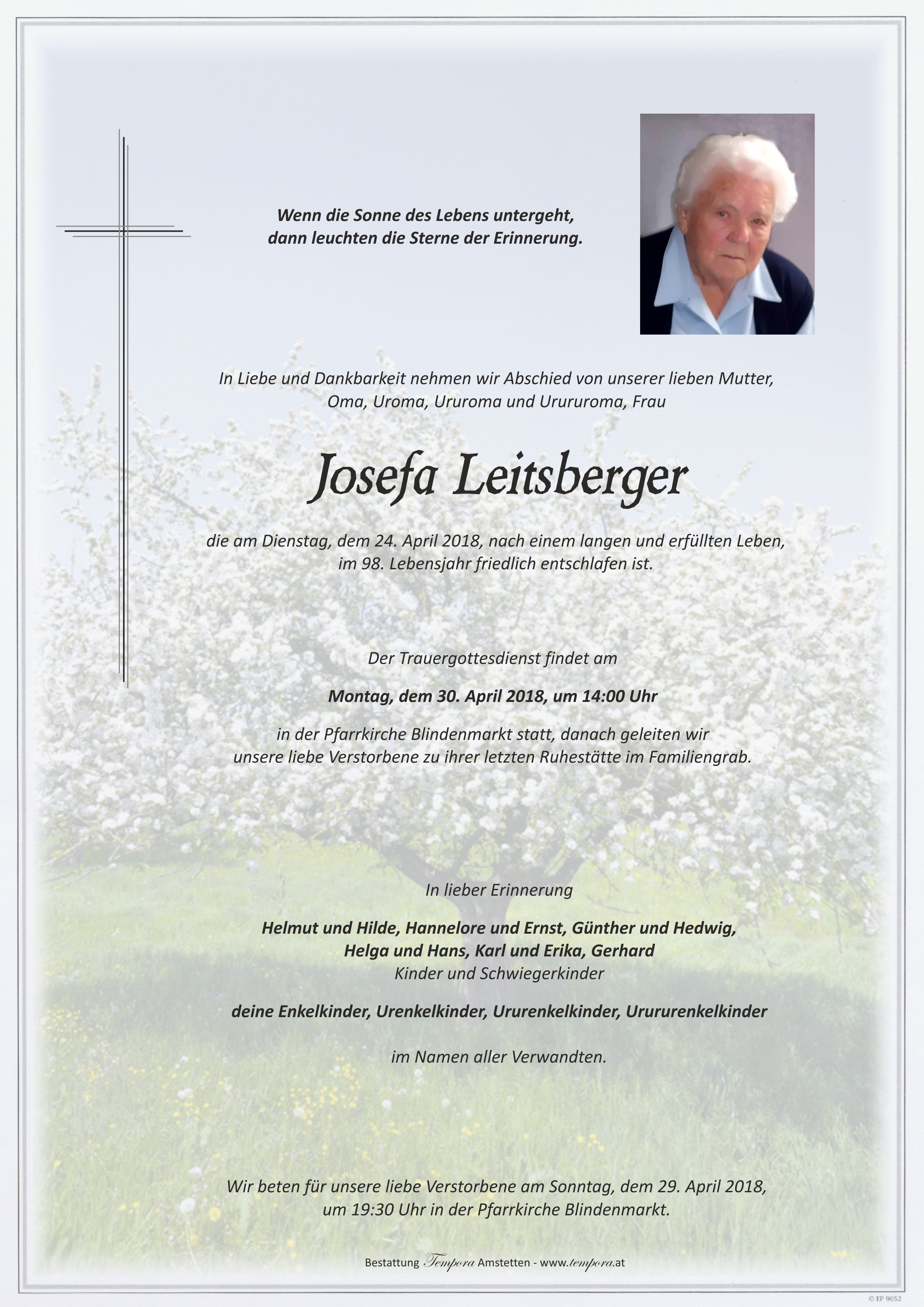 Parte Josefa Leitsberger