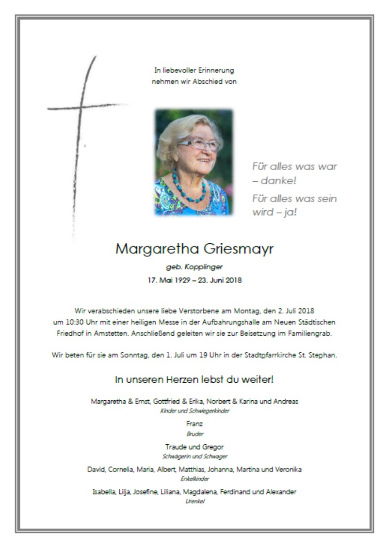 Parte Margaretha Griesmayr
