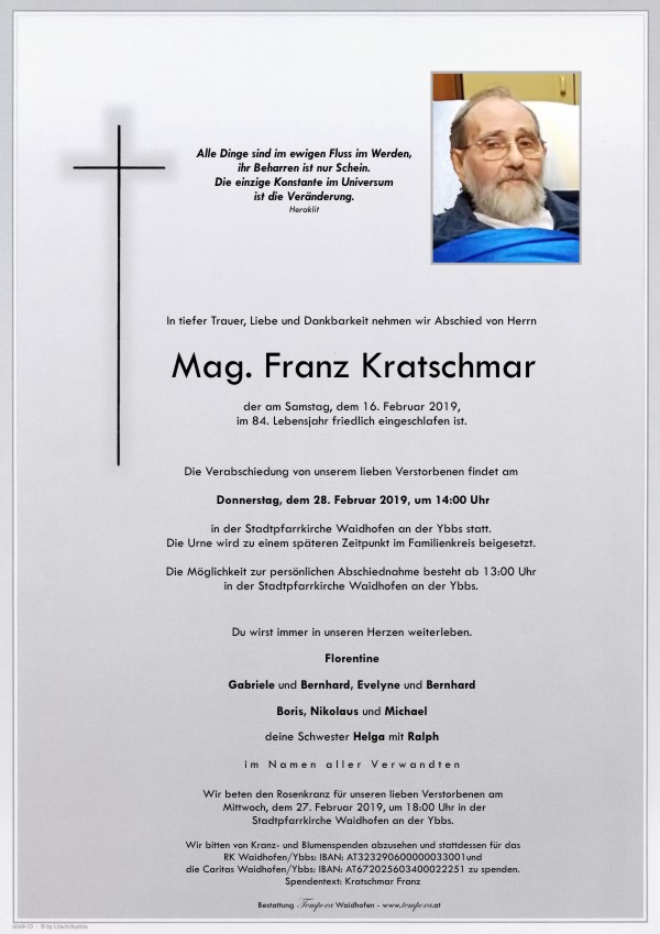 Parte Mag. Franz Kratschmar