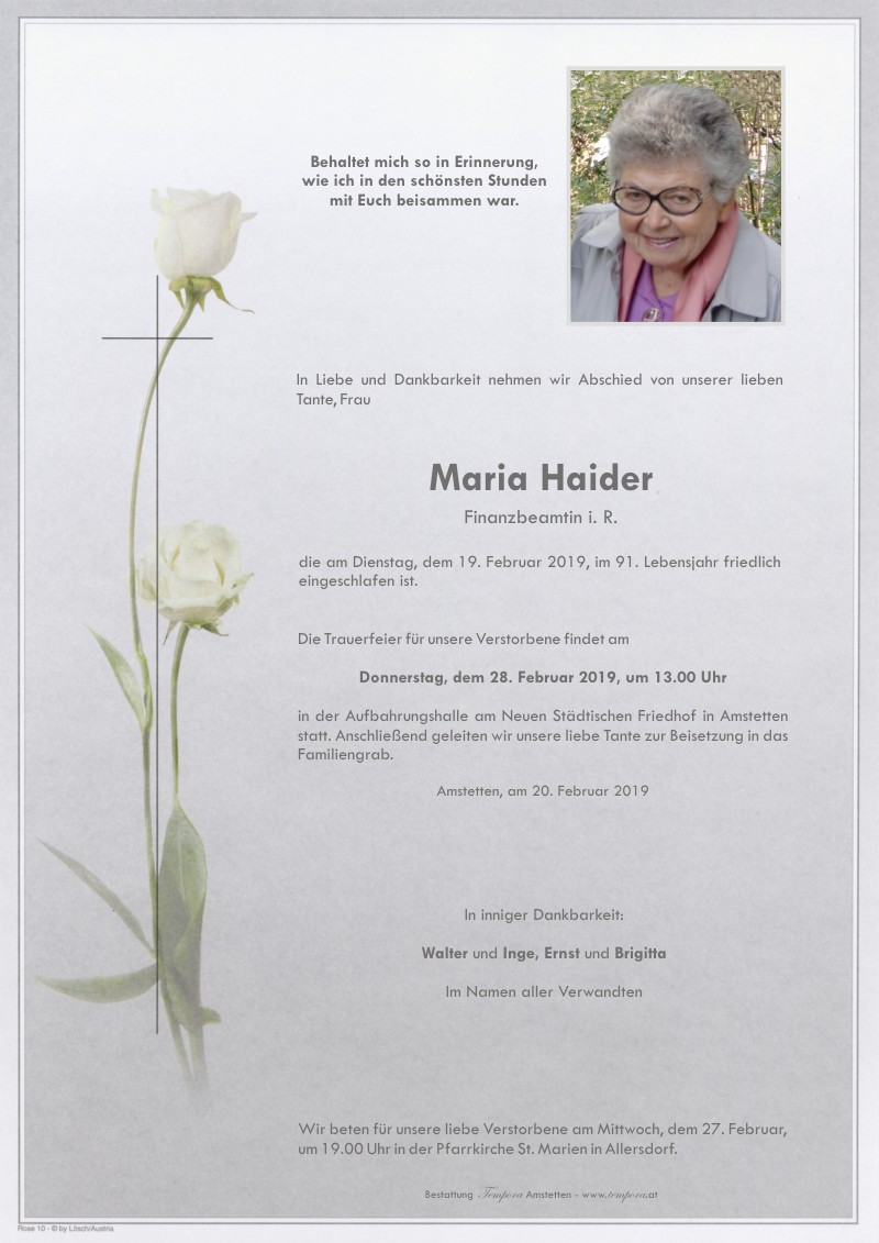 Parte Maria Haider