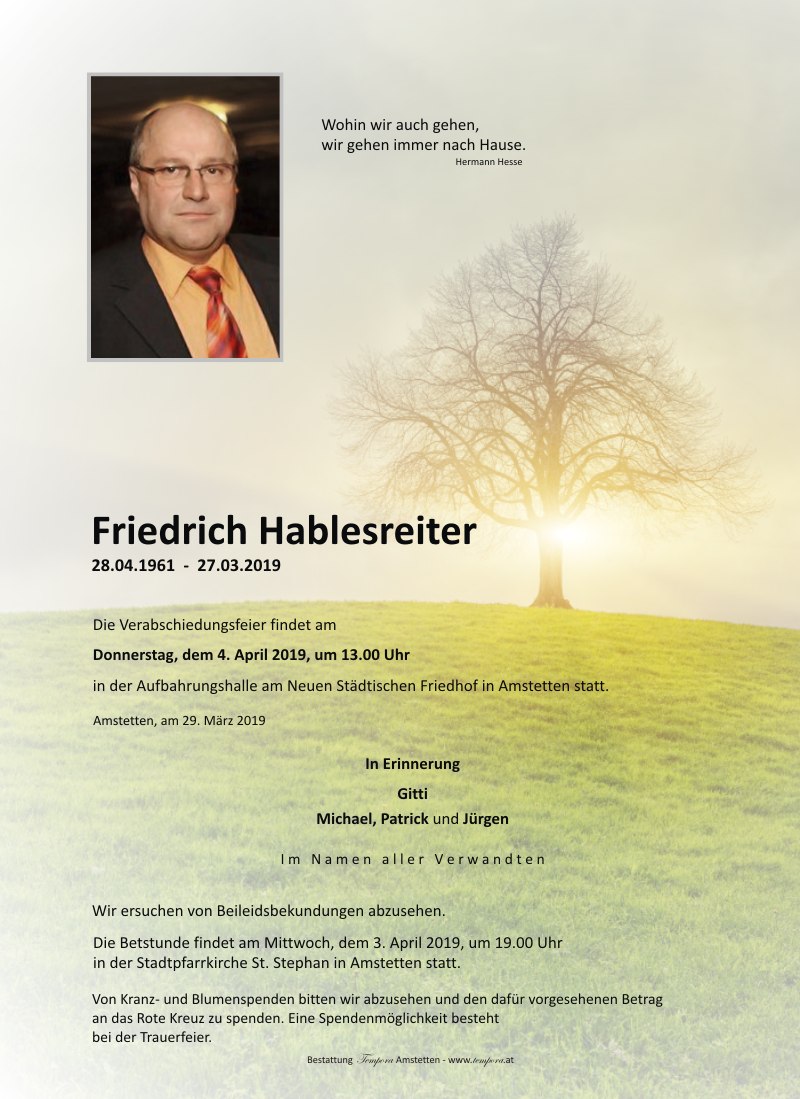 Parte Friedrich Hablesreiter