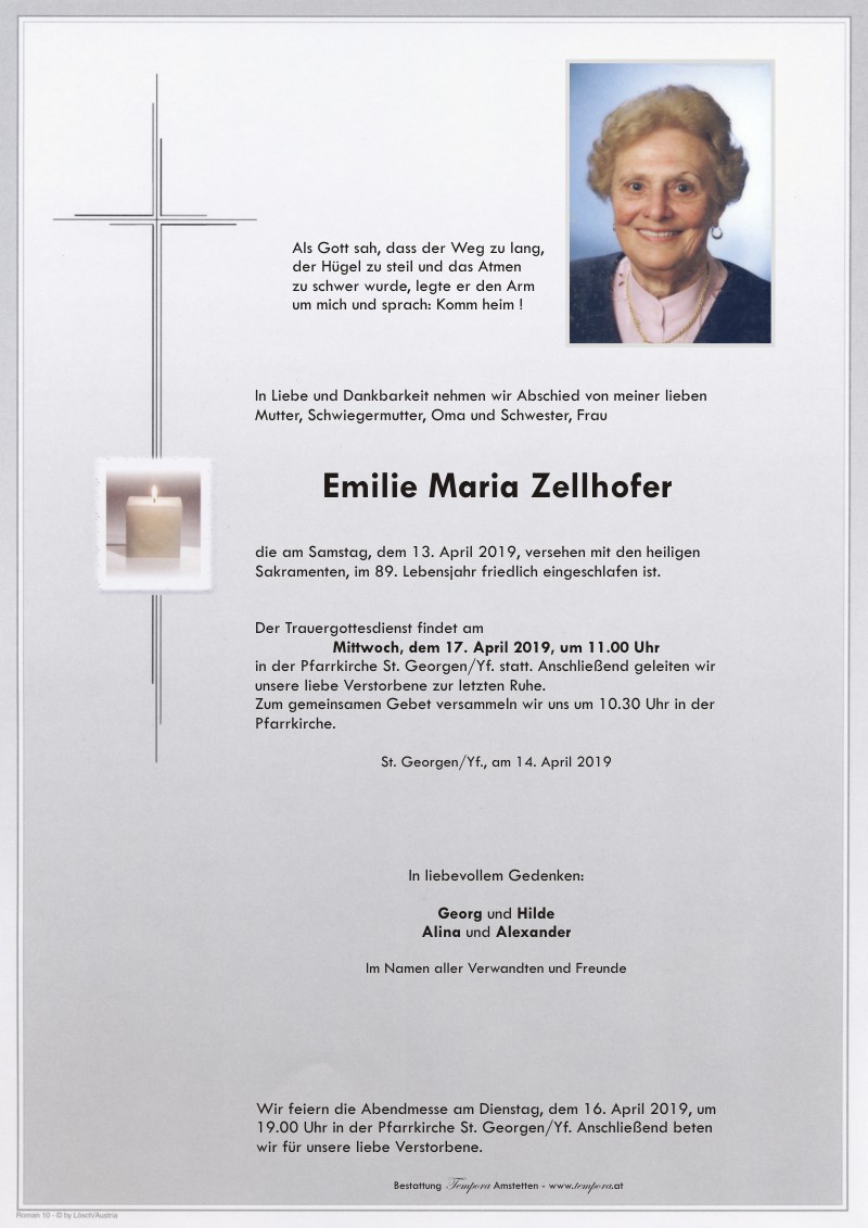Parte Emilie Maria Zellhofer