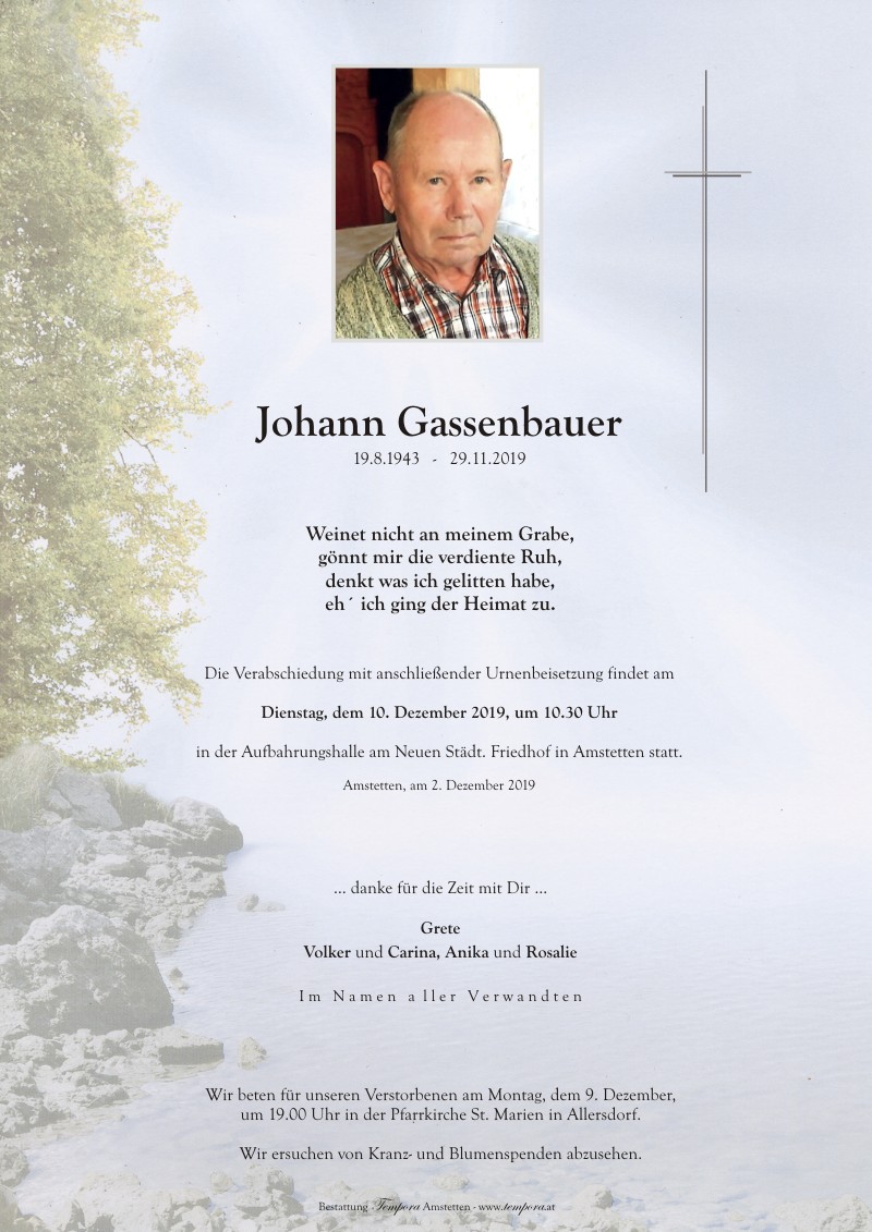 Parte Johann Gassenbauer