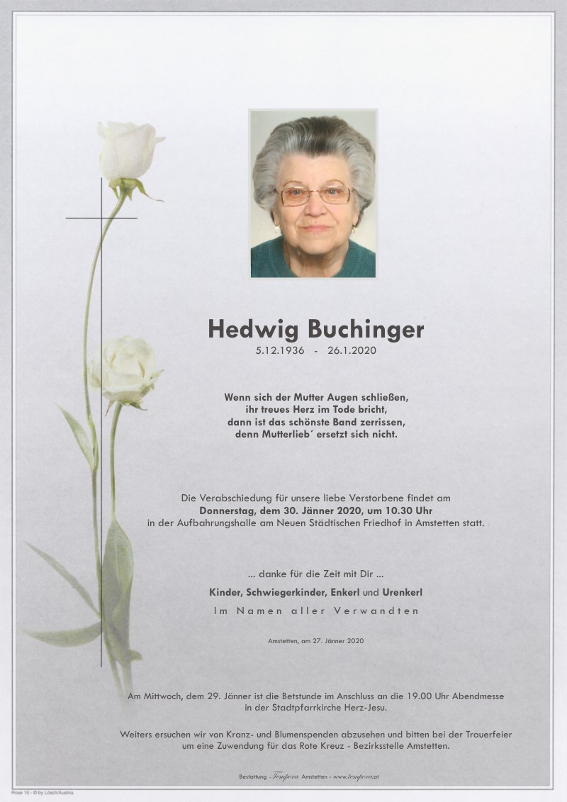 Parte Hedwig Buchinger
