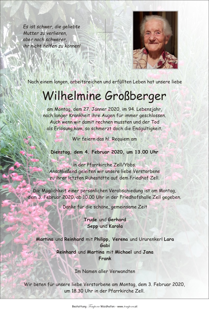 Parte Wilhelmine Großberger