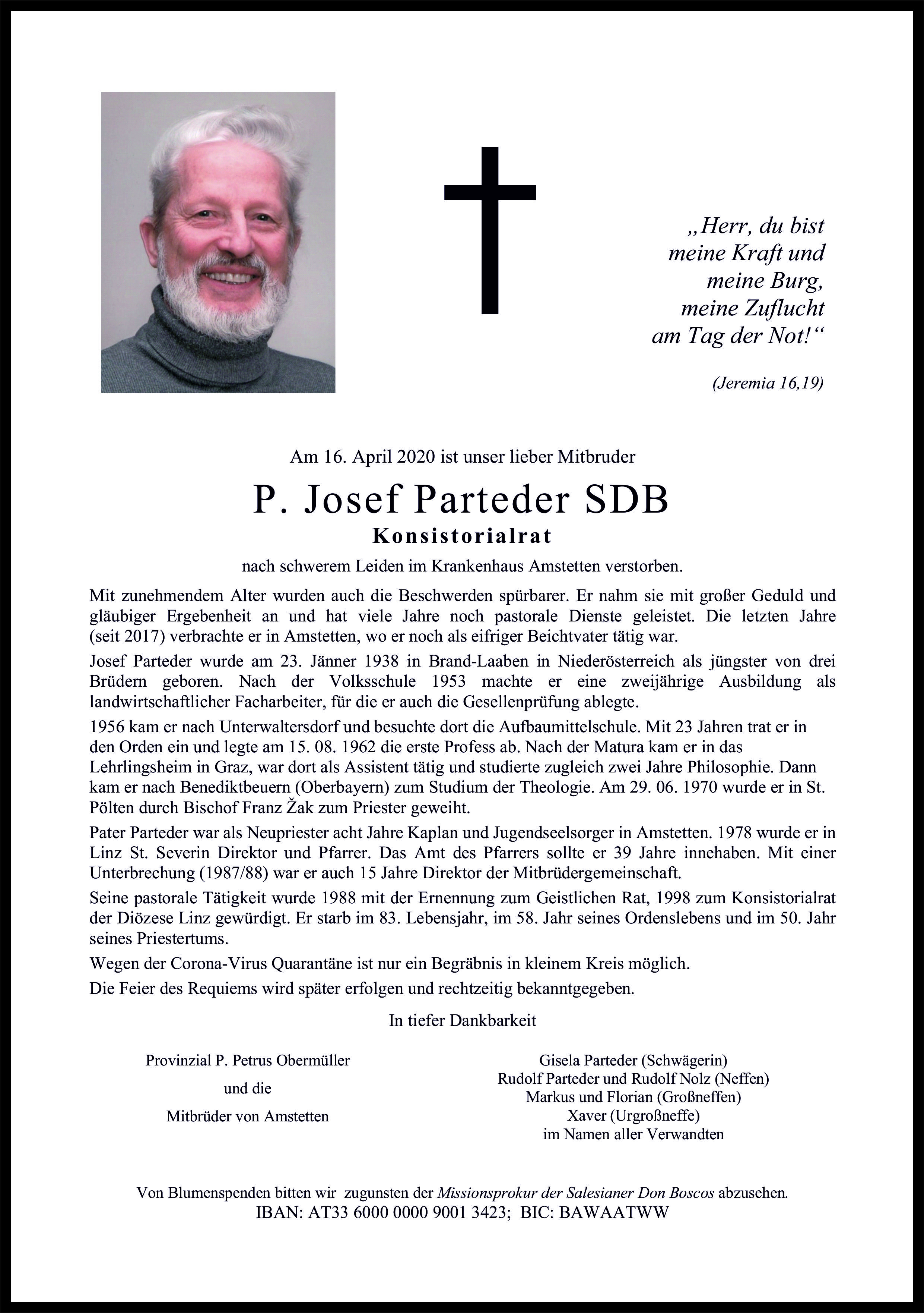 Parte P. Josef Parteder SDB