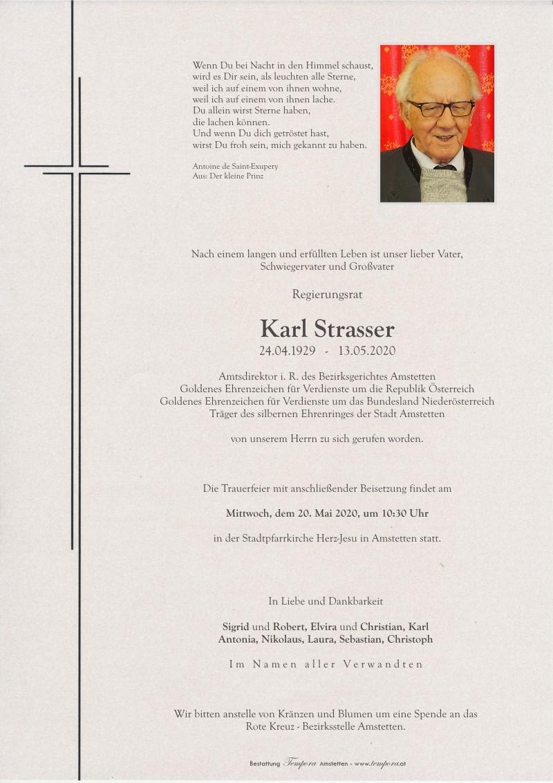 Parte Regierungsrat Karl Strasser