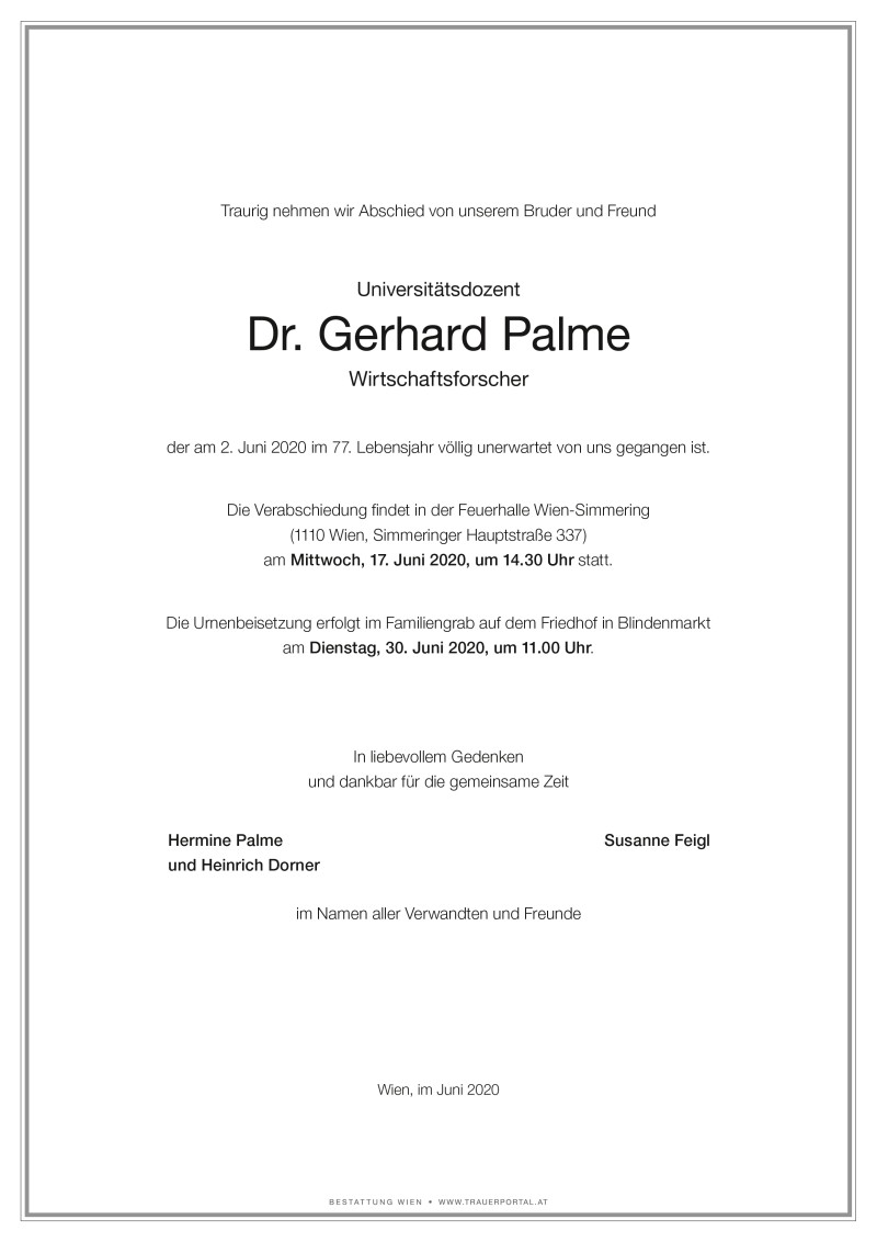 Parte Dr. Gerhard Palme