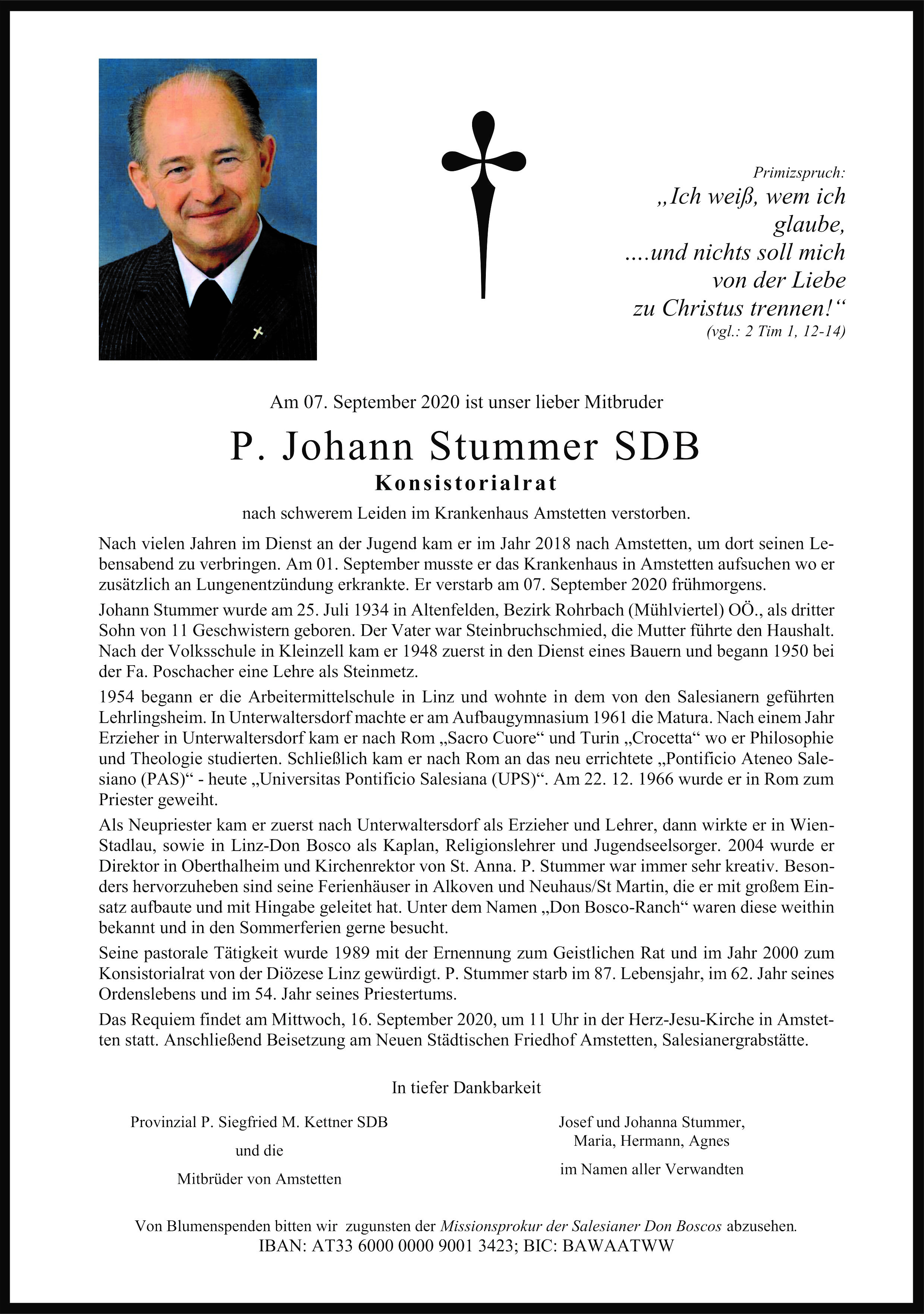 Parte Pater Johann Stummer