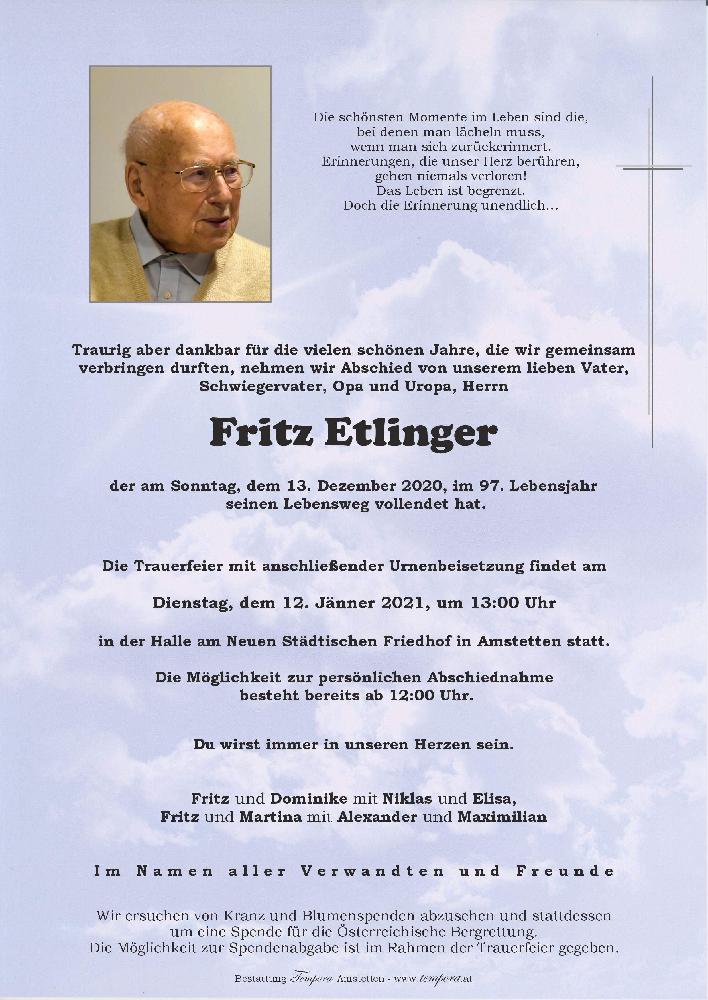 Parte Fritz Etlinger