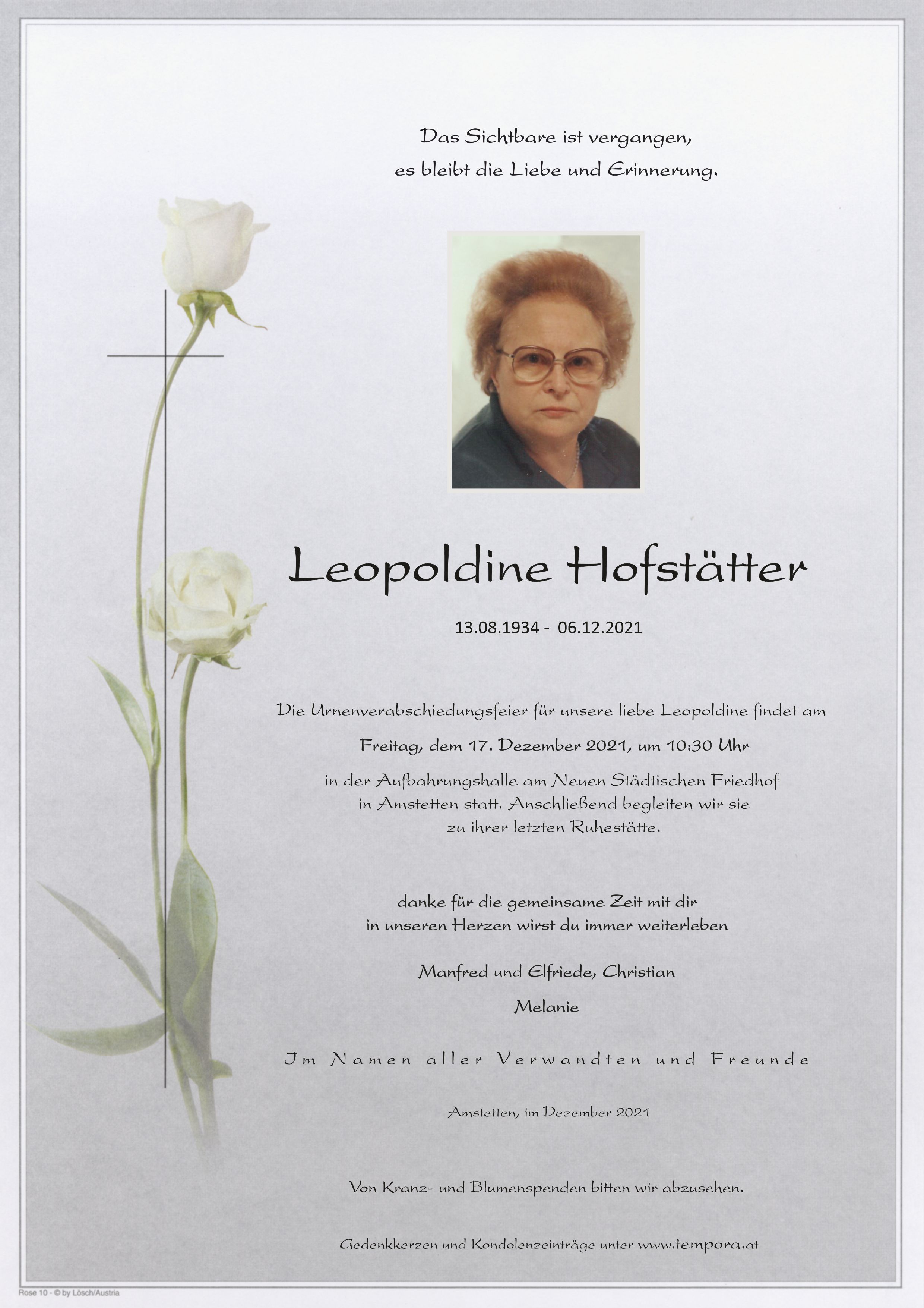 Parte Leopoldine Hofstätter