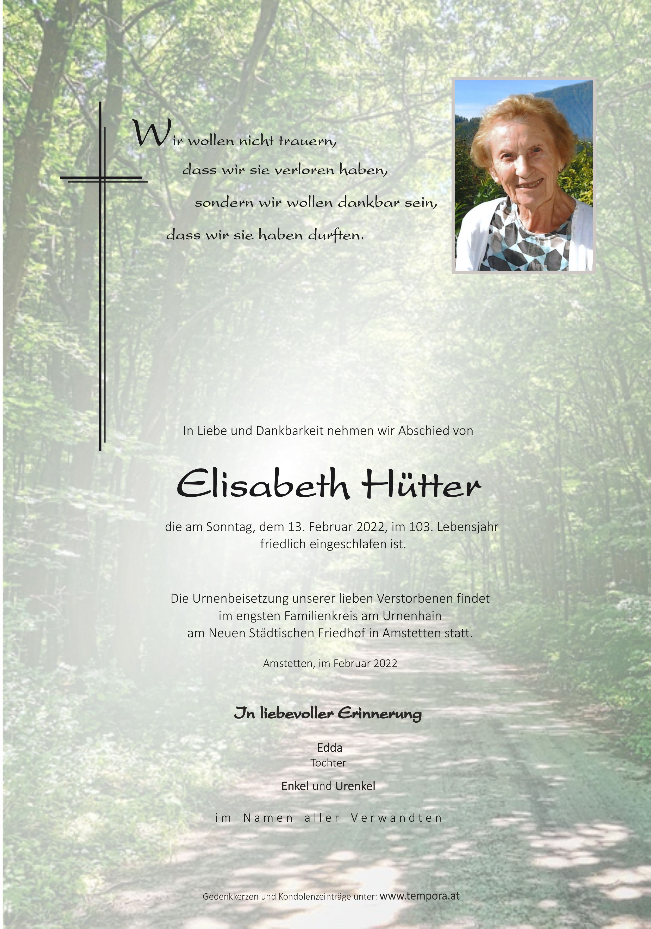Parte Elisabeth Hütter