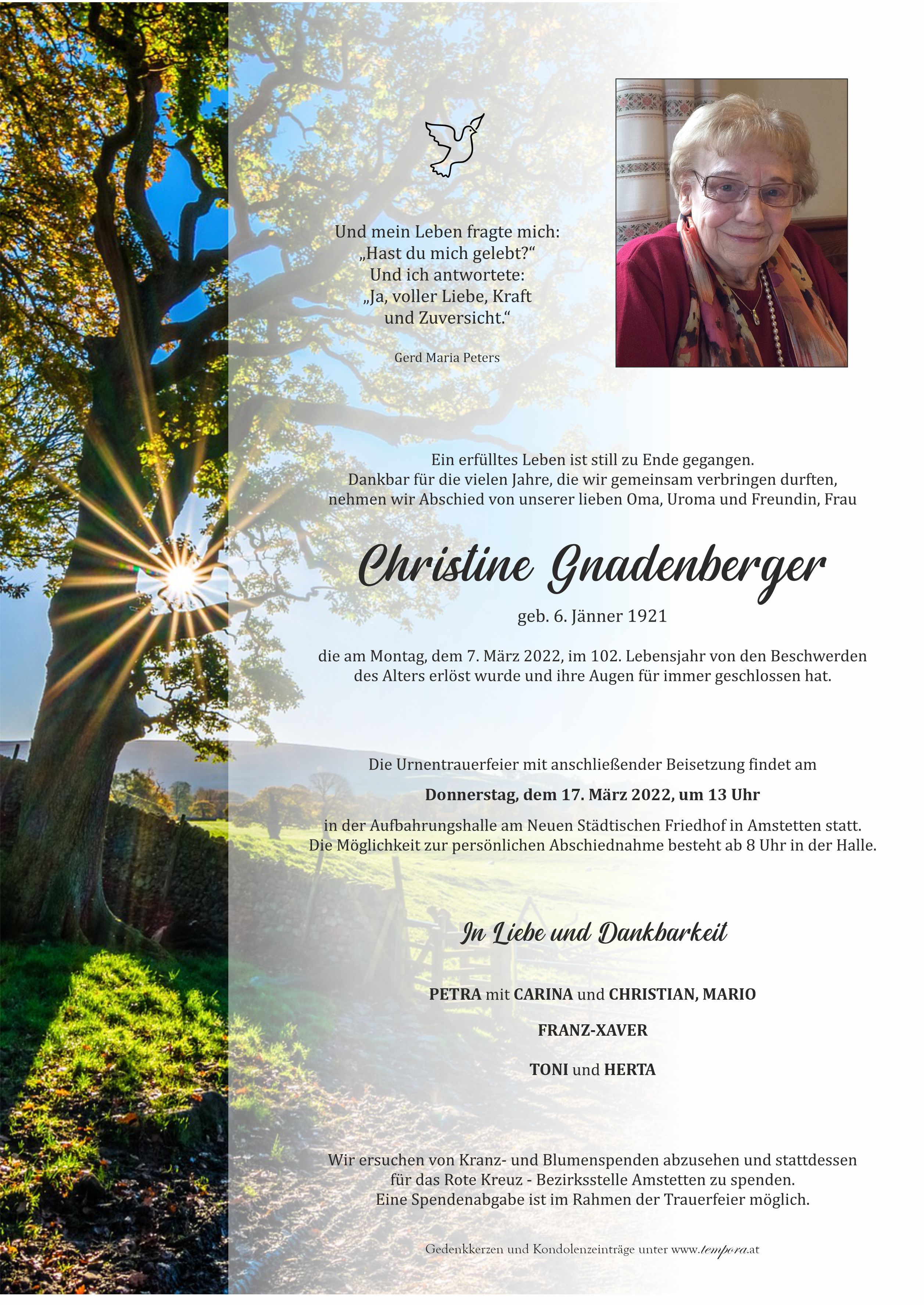 Parte Christine Gnadenberger