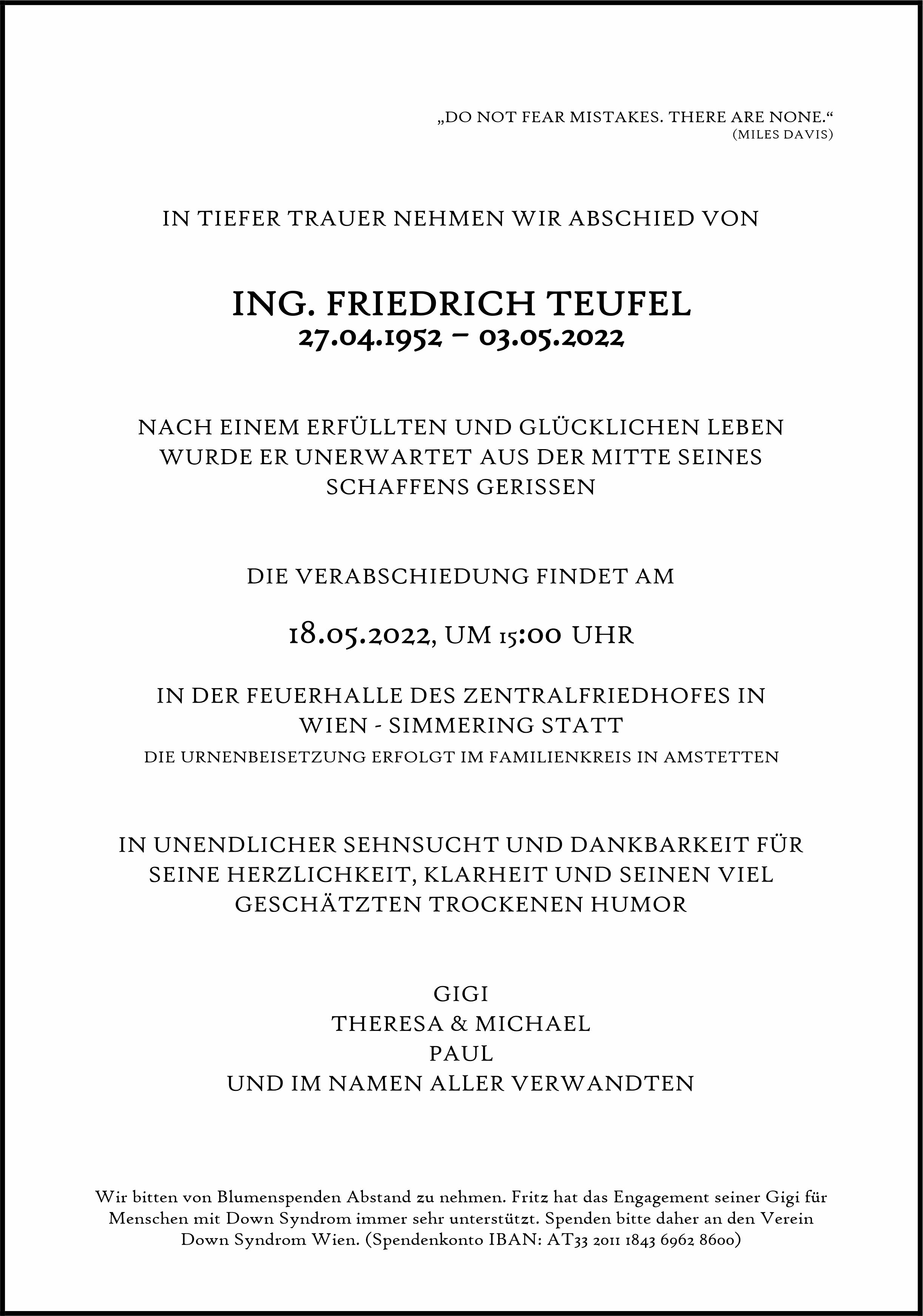 Parte Ing. Friedrich Teufel