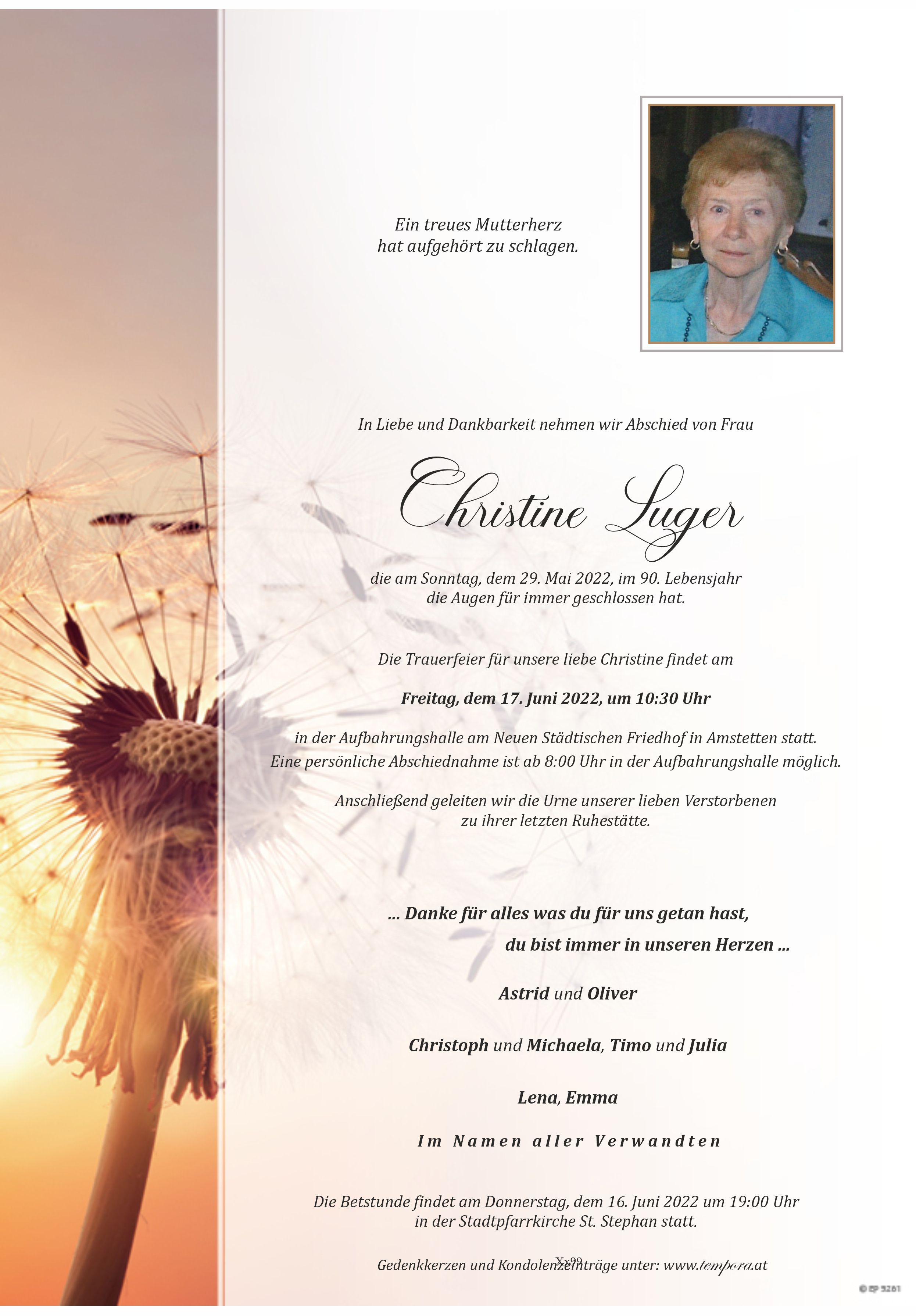 Parte Christine Luger