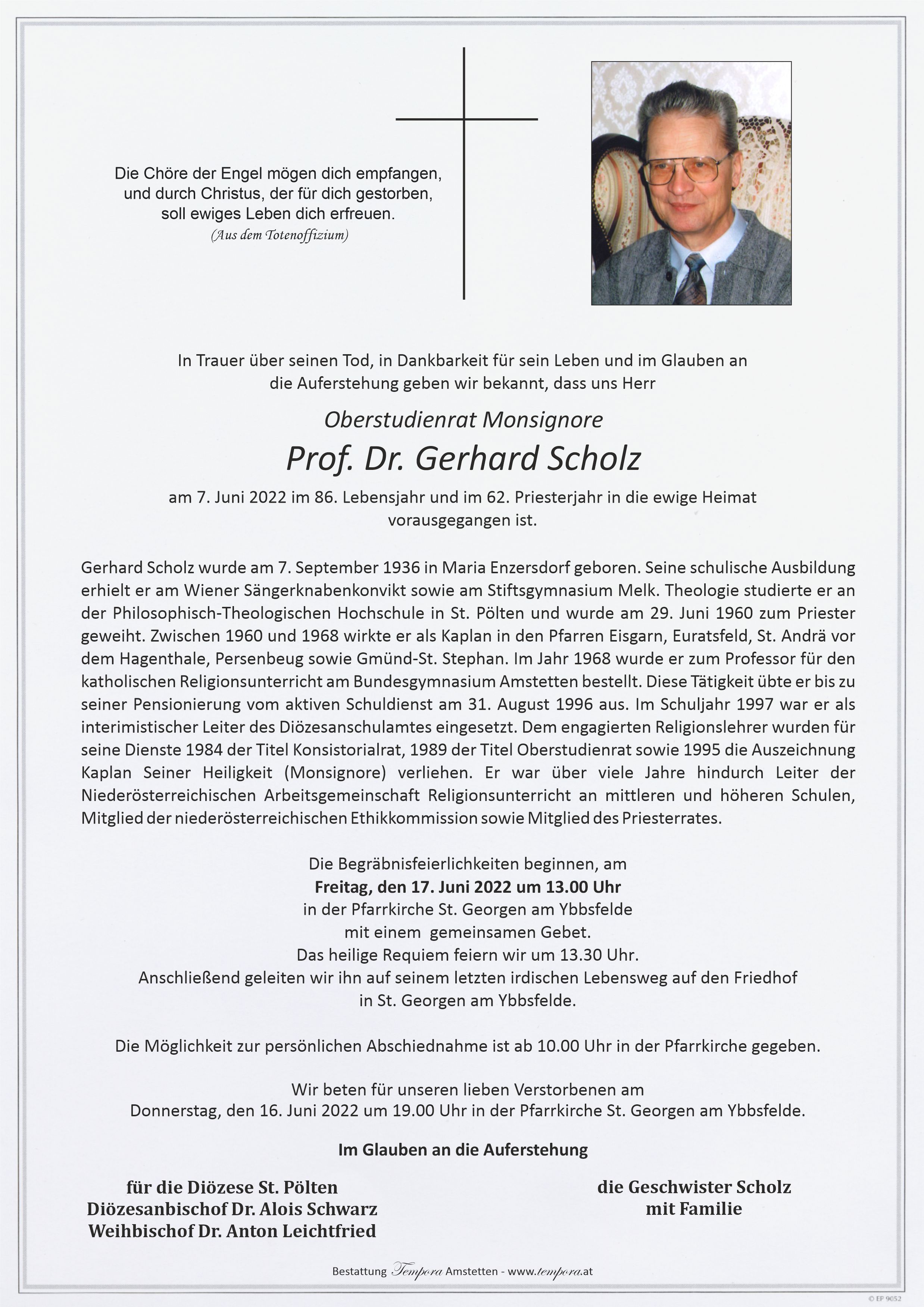 Parte Prof. Dr. Gerhard Scholz