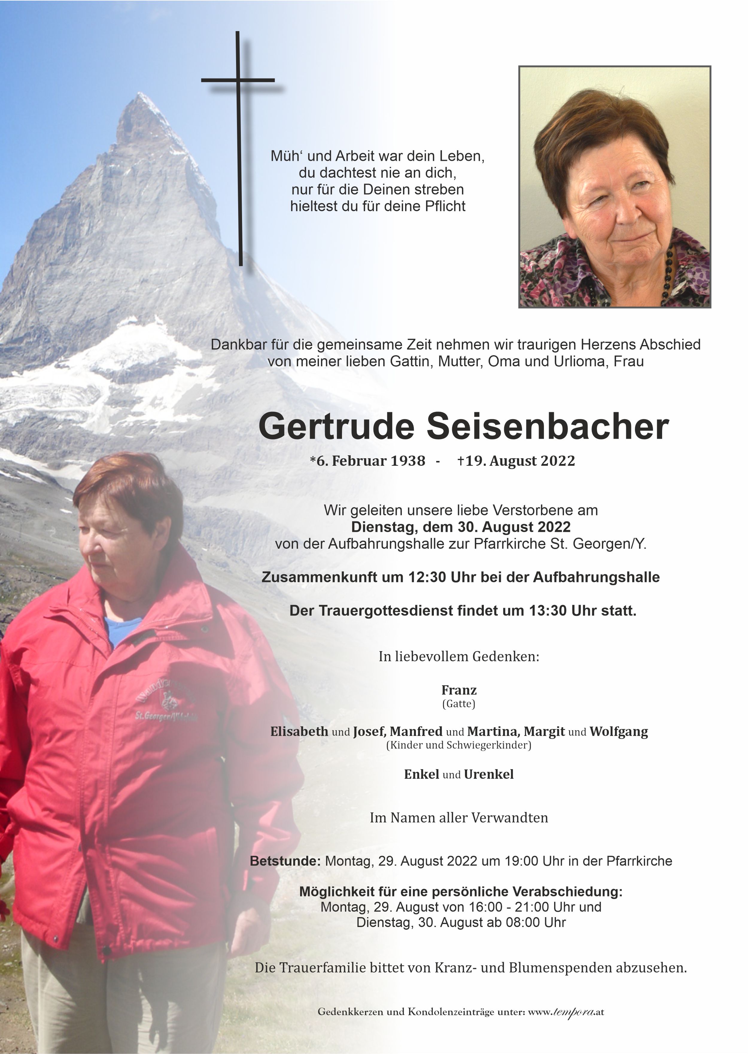 Parte Gertrude Seisenbacher