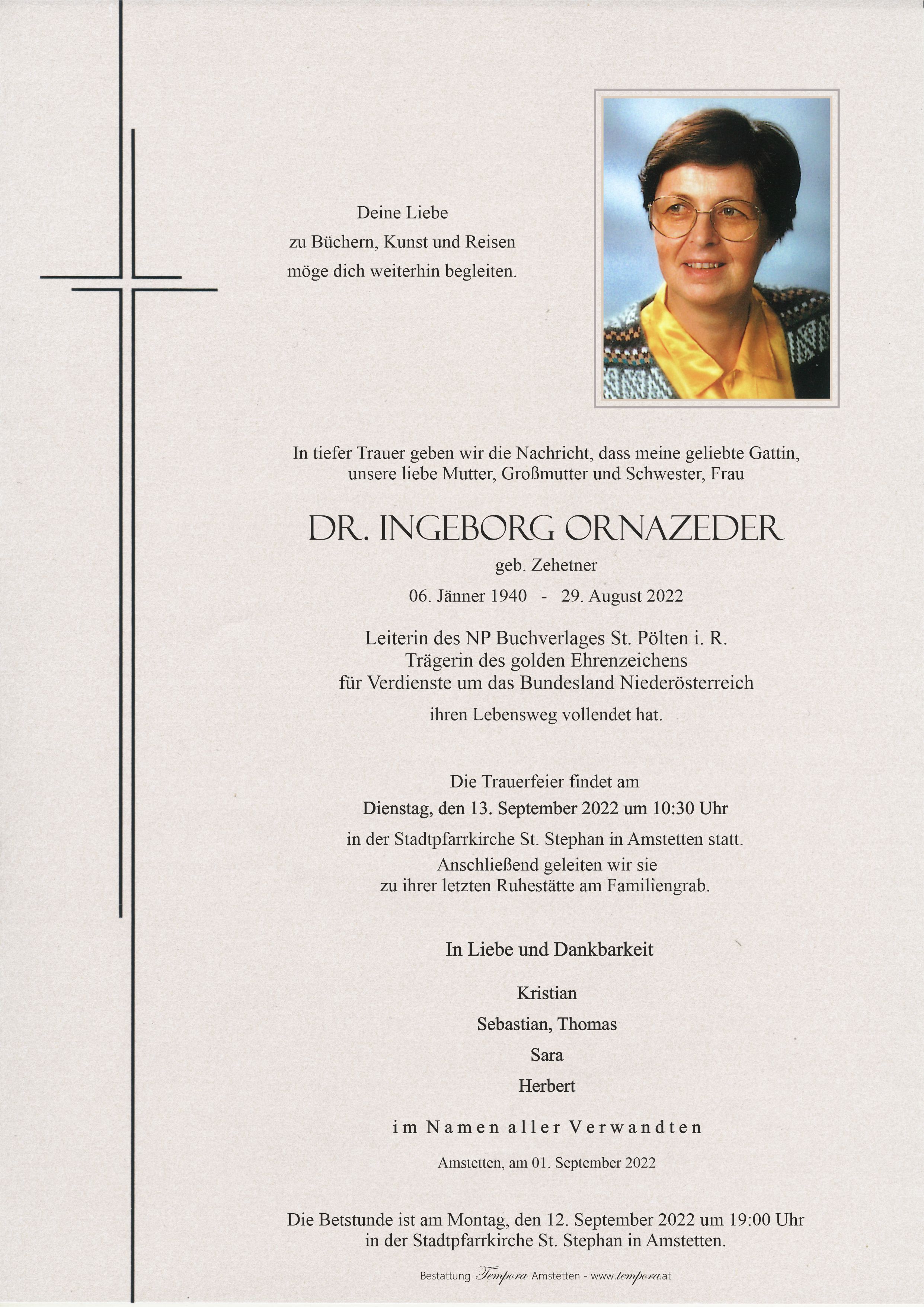 Parte Dr. Ingeborg Ornazeder