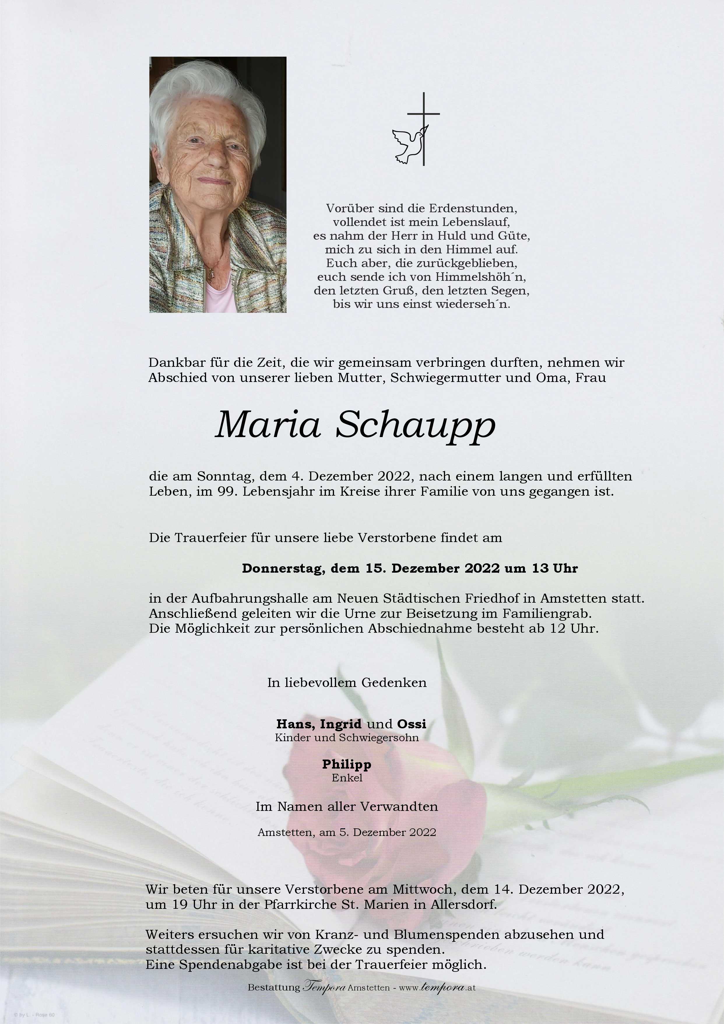 Parte Maria Schaupp