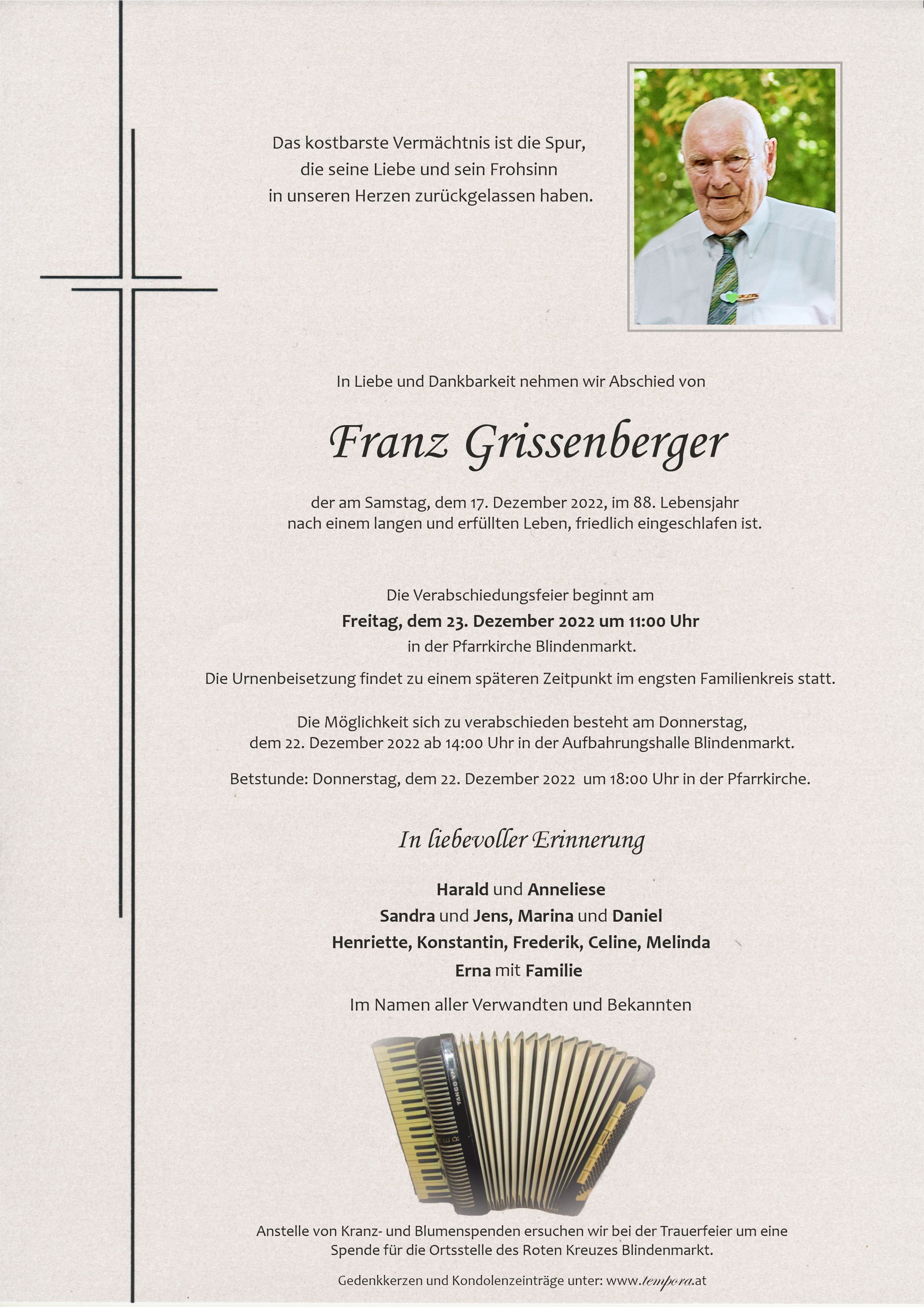 Parte Franz Grissenberger