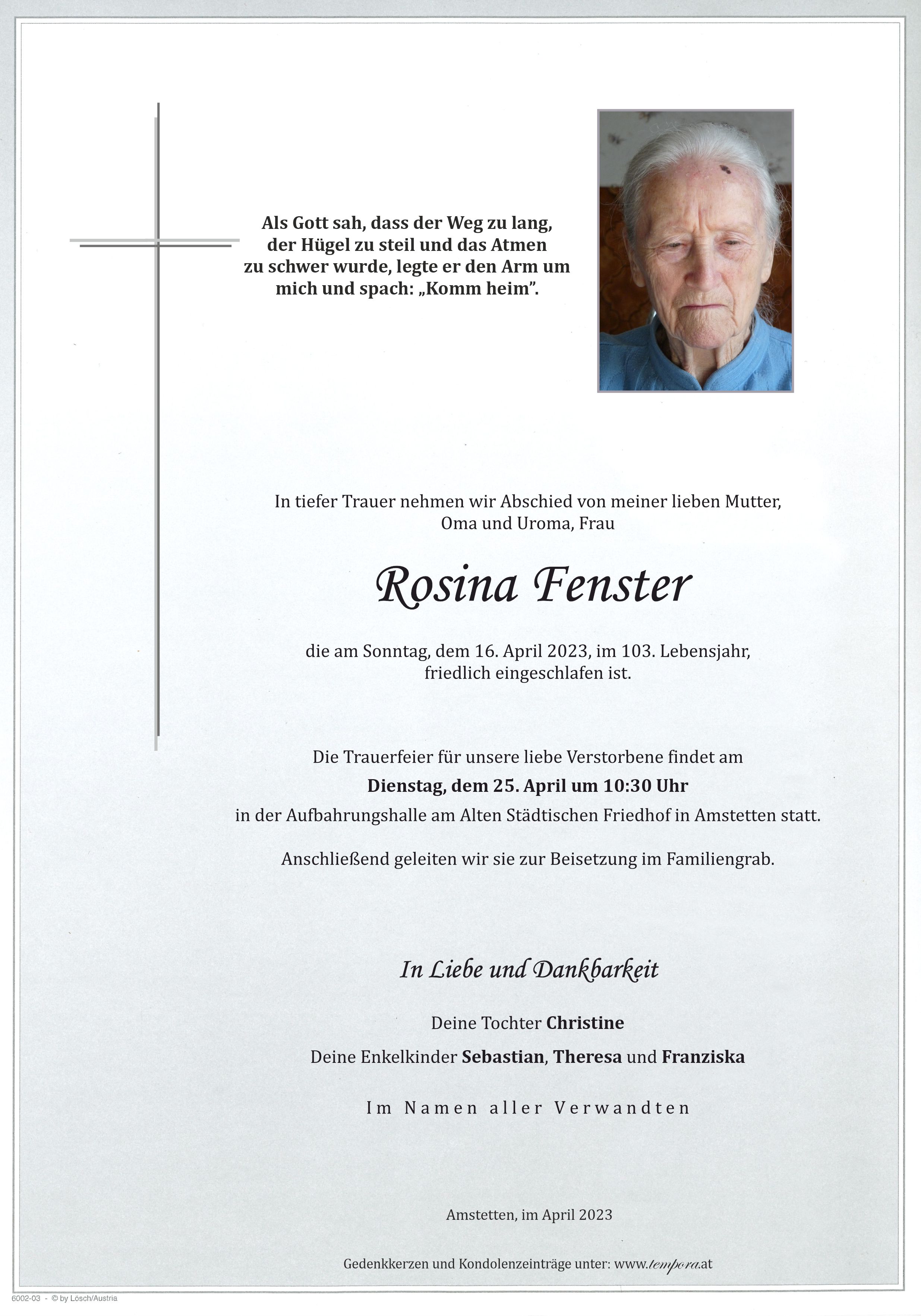 Parte Rosina Fenster