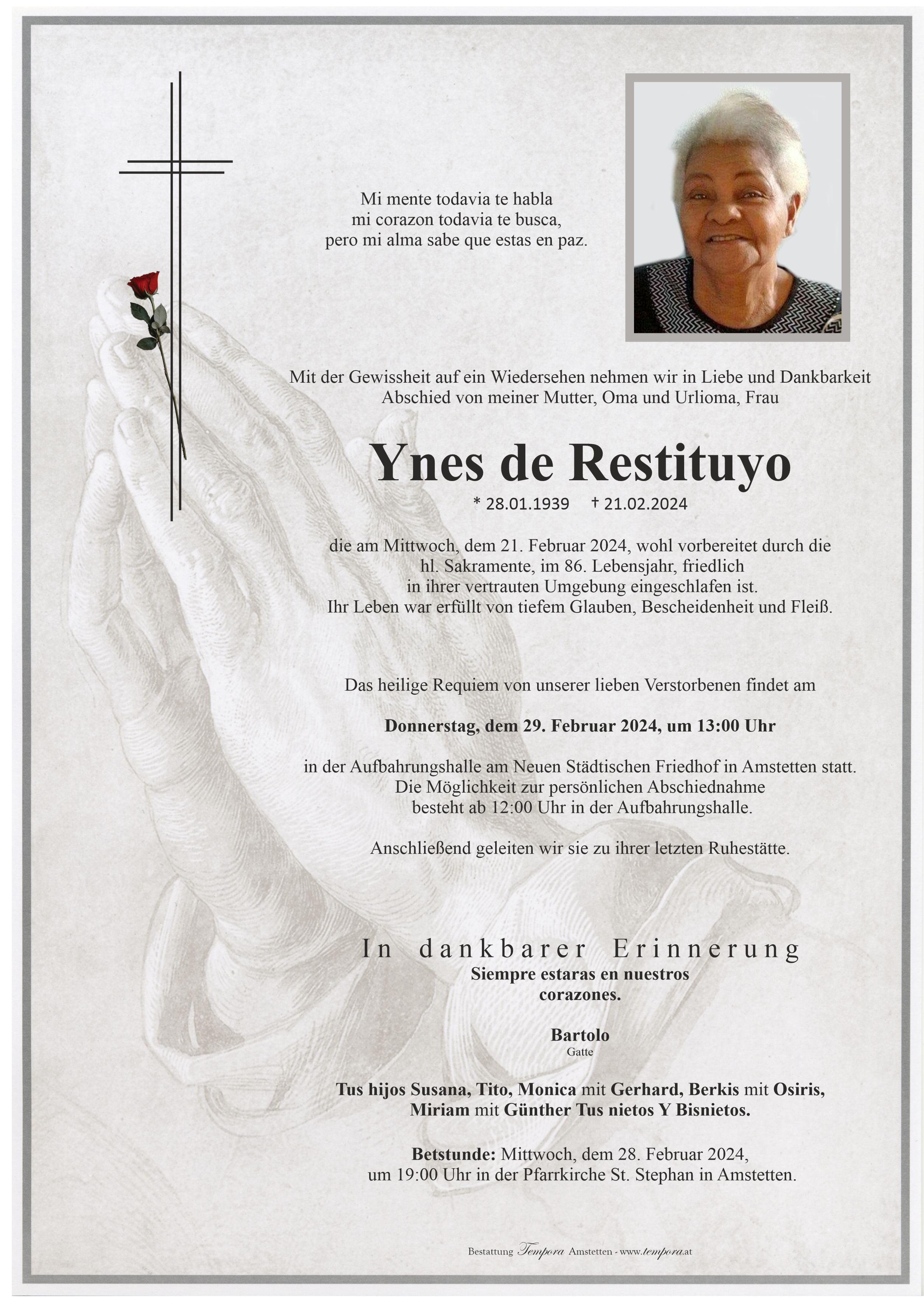 Parte Ynes de Restituyo