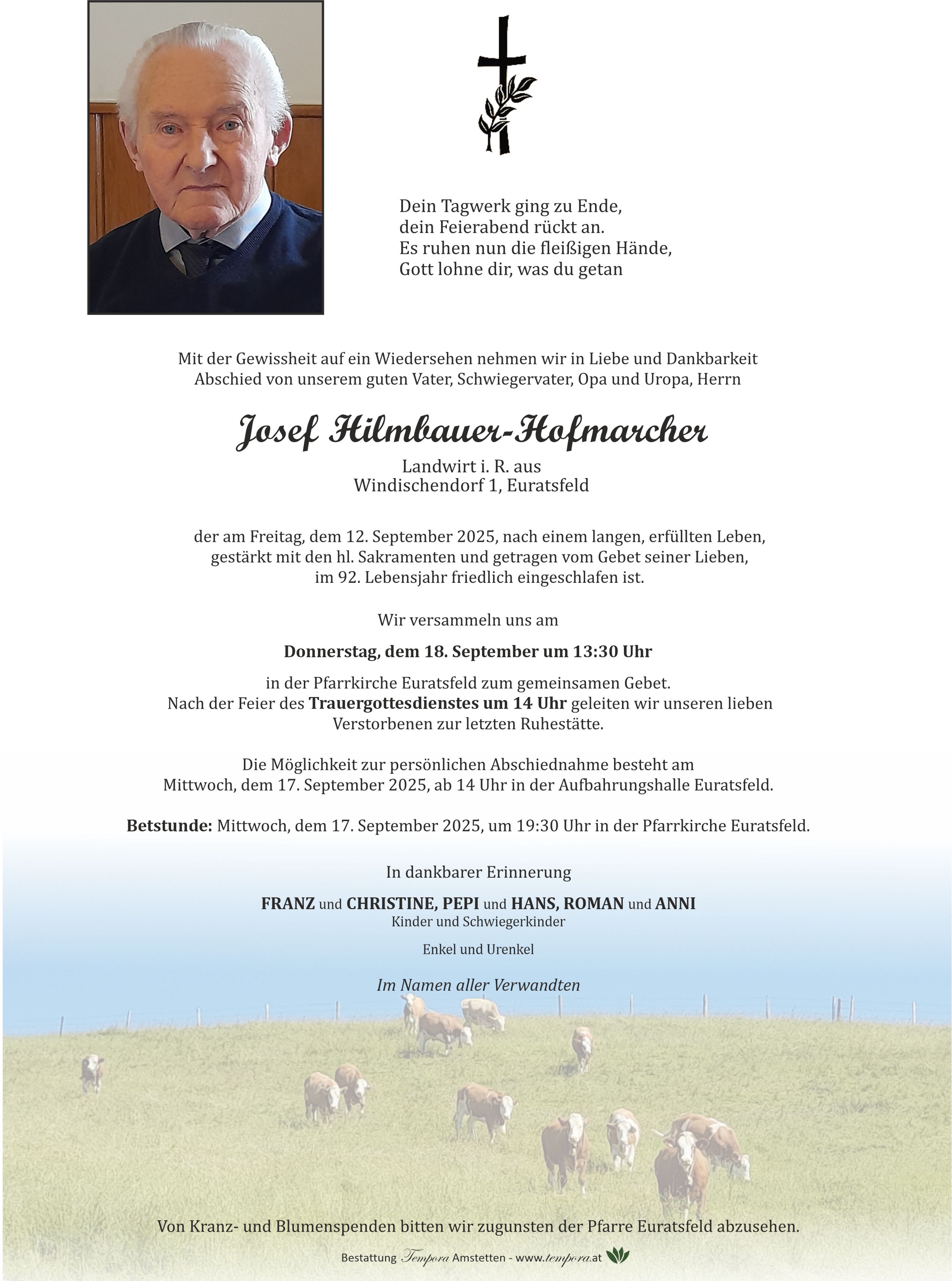 Parte Josef Hilmbauer-Hofmarcher