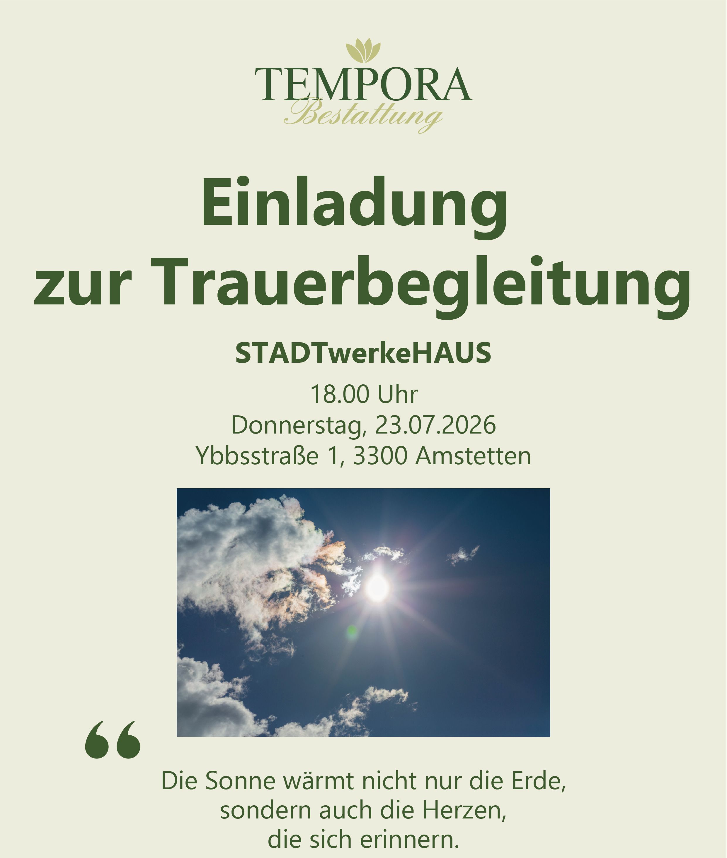 Trauergruppe Juli